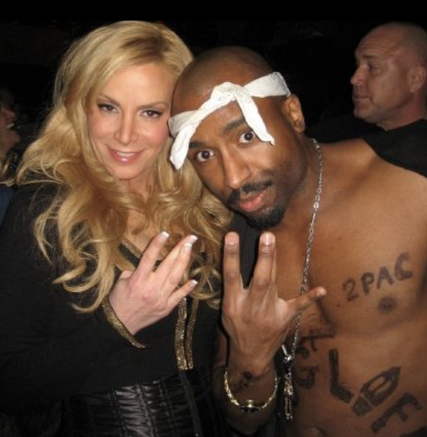 Josh Harraway as Tupac with Cindy Margolis