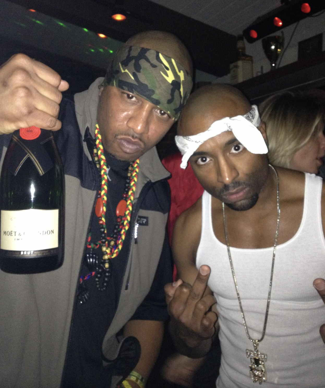 Josh Harraway performing as Tupac with Micaal