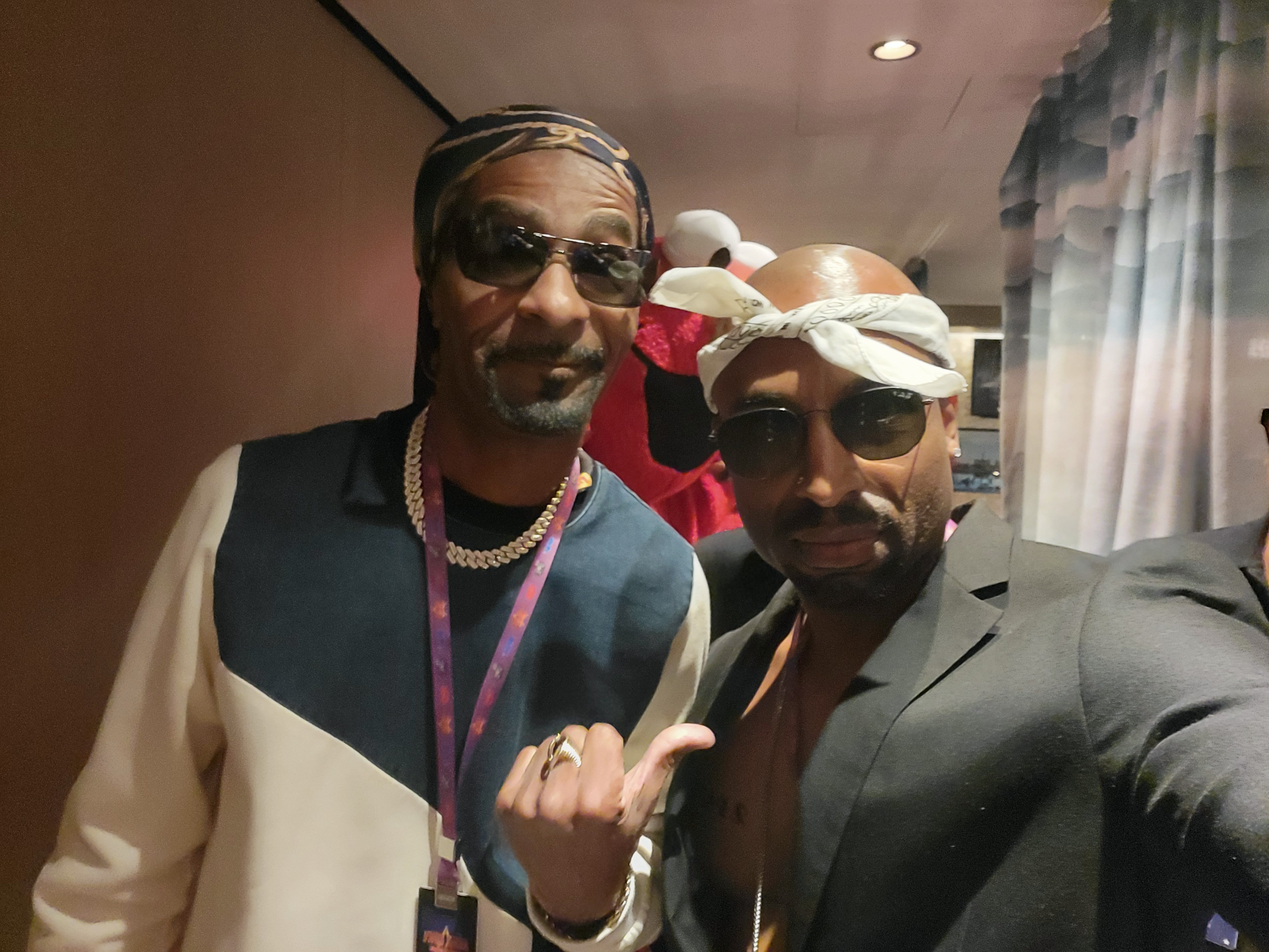 Erich Finch and Josh Harraway in a backstage-style portrait